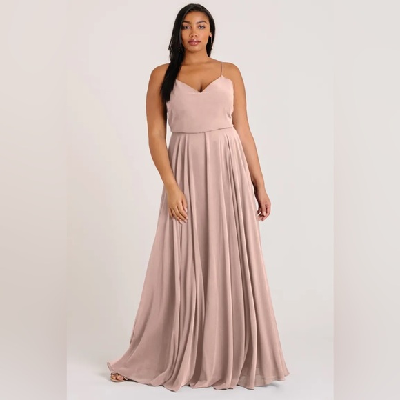 Jenny Yoo Inesse Bridesmaid Dress in Whipped Apricot - Picture 3 of 4